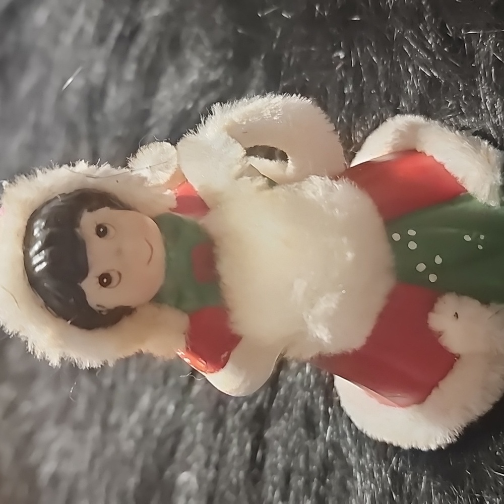 Festive Santa and Angel & Christmas Tree Figurines. VINTAGE. - Picture 9 of 11